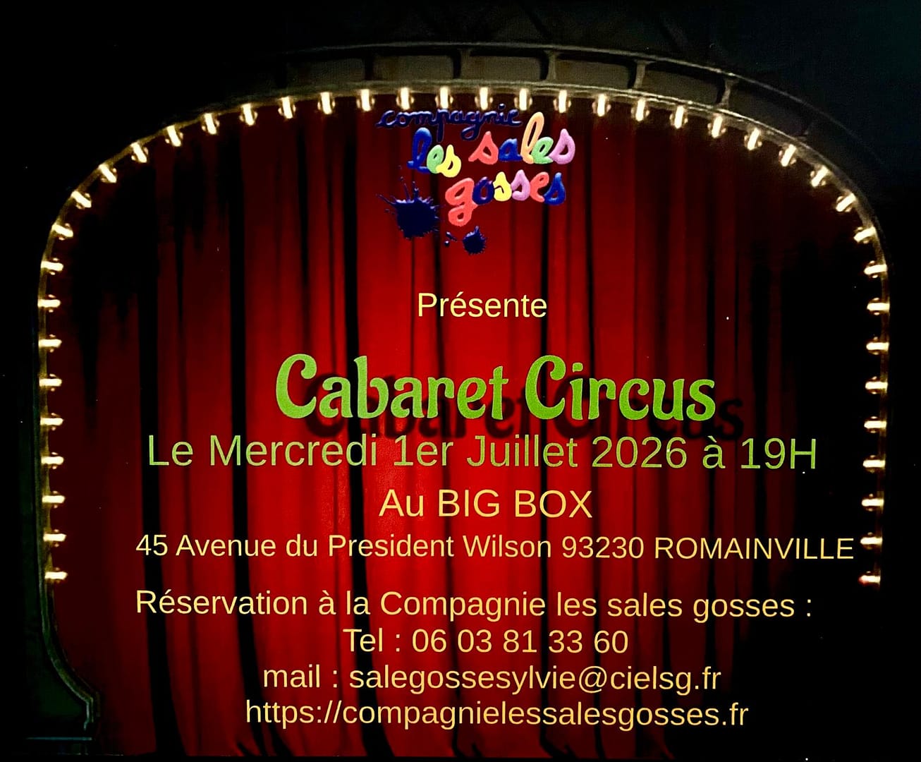 cabaret circus Compagnie Les Sales Gosses
